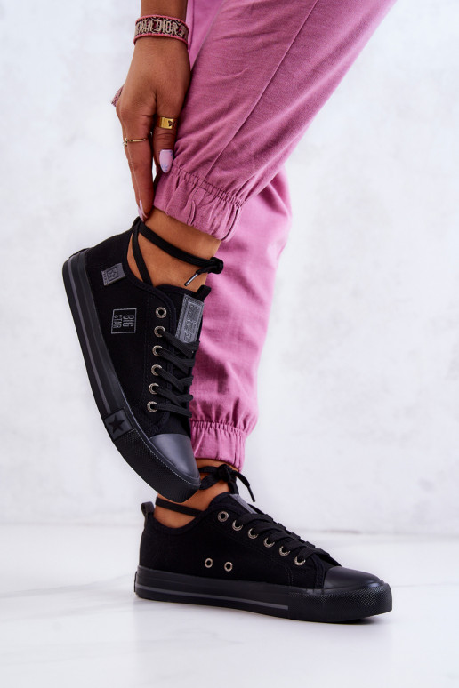 Klasikinio modelio lygiapadžiai sportbačiai Big Star JJ274257 juodos spalvos