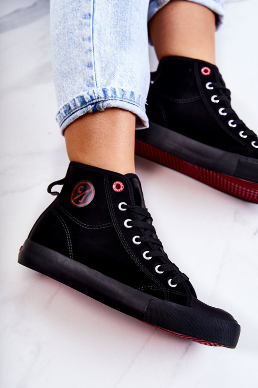 Laisvalaikio batai su auliuku Cross Jeans JJ2R4055C juodos spalvos