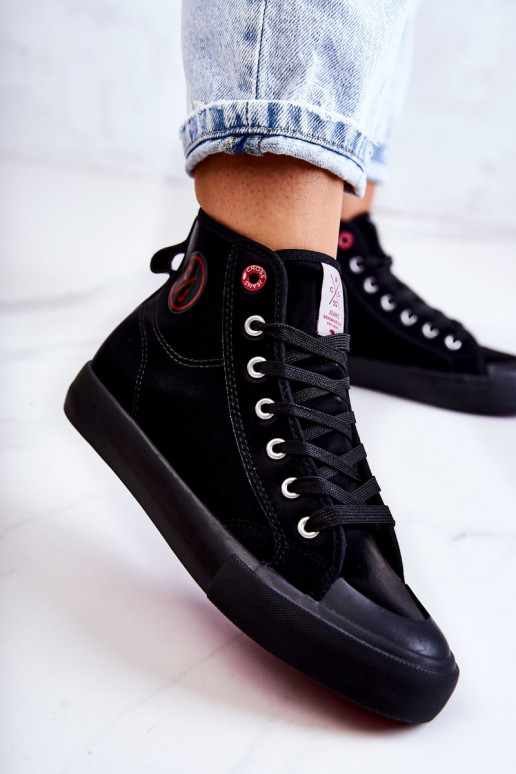 Laisvalaikio batai su auliuku Cross Jeans JJ2R4055C juodos spalvos