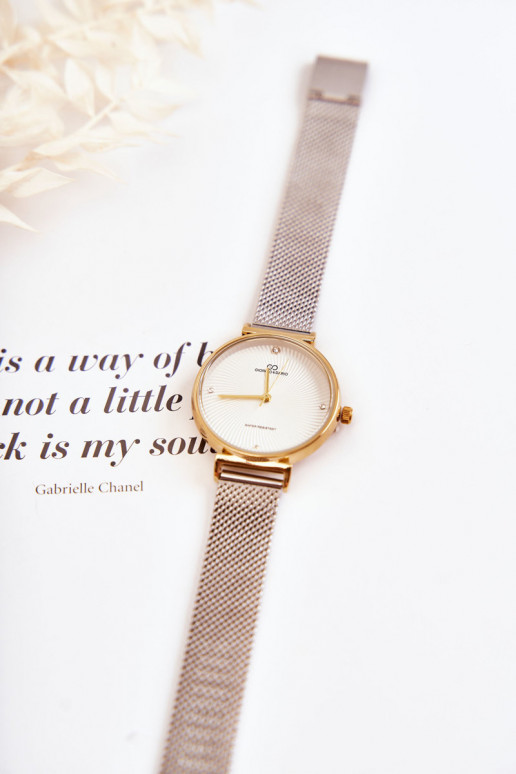 Moteriškas vandeniui atsparus laikrodis Giorgio & Dario aukso-sidabro spalvos