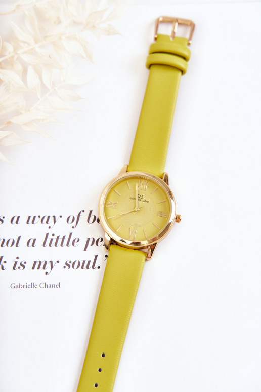 Moteriškas laikrodis su odiniu dirželiu Giorgio&Dario