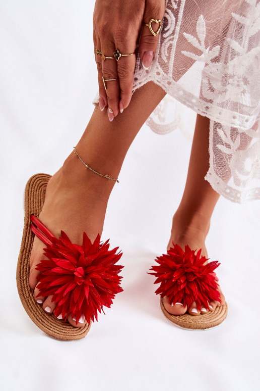 Šlepetės raudonos spalvos Eviana