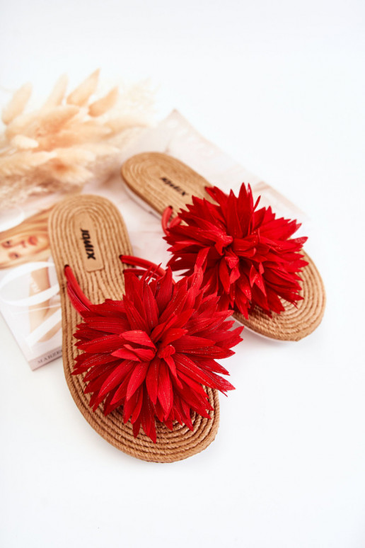 Šlepetės raudonos spalvos Eviana