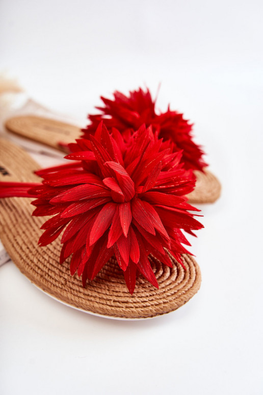 Šlepetės raudonos spalvos Eviana