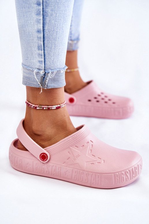 Lengvos šlepetės Big Star II275008 rožinės spalvos