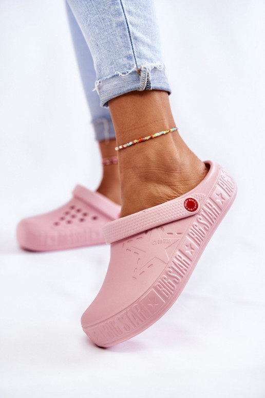 Lengvos šlepetės Big Star II275008 rožinės spalvos