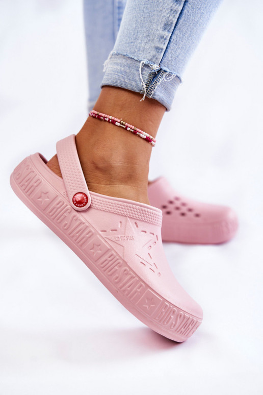 Lengvos šlepetės Big Star II275008 rožinės spalvos