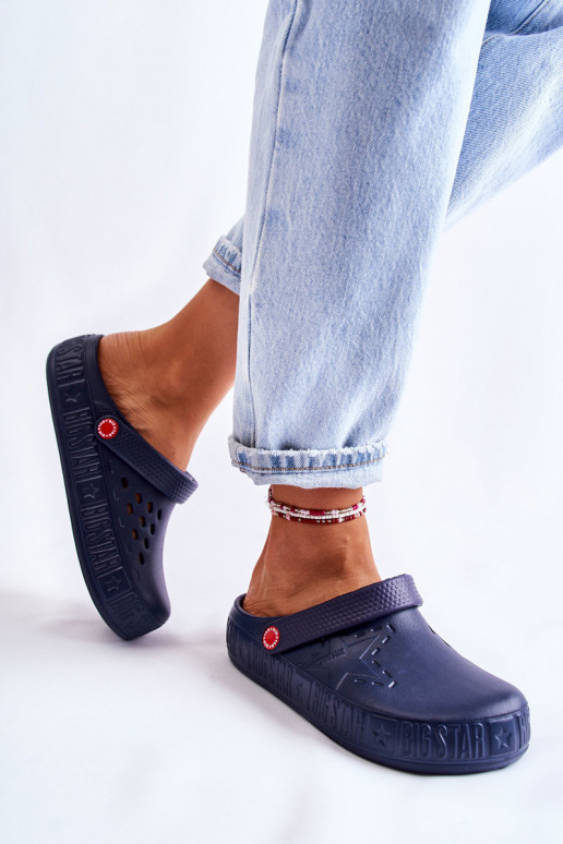 Lengvos šlepetės Big Star II275002 tamsiai mėlynos spalvos