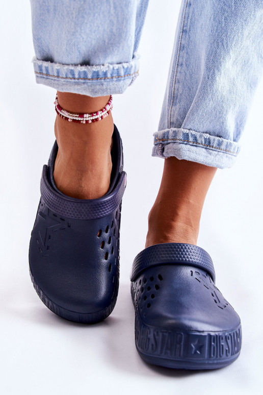 Lengvos šlepetės Big Star II275002 tamsiai mėlynos spalvos