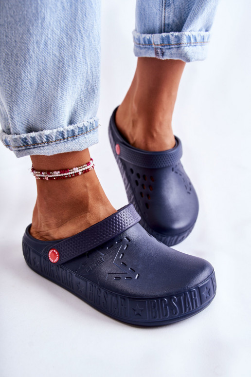 Lengvos šlepetės Big Star II275002 tamsiai mėlynos spalvos