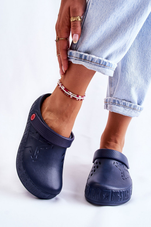 Lengvos šlepetės Big Star II275002 tamsiai mėlynos spalvos