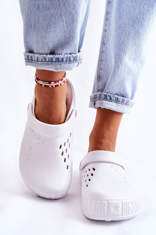 Lengvos šlepetės Big Star II275003 baltos spalvos