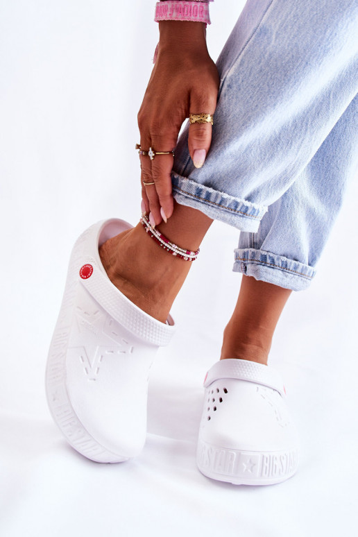 Lengvos šlepetės Big Star II275003 baltos spalvos