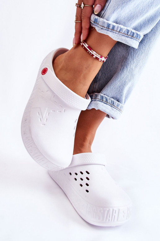 Lengvos šlepetės Big Star II275003 baltos spalvos