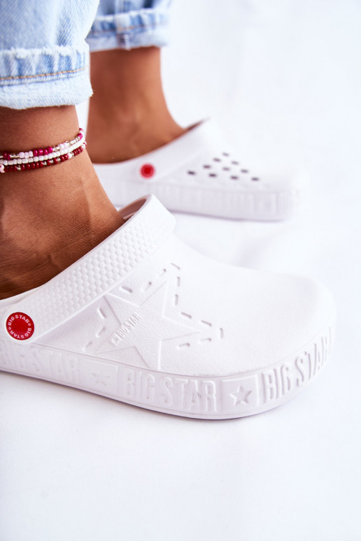 Lengvos šlepetės Big Star II275003 baltos spalvos