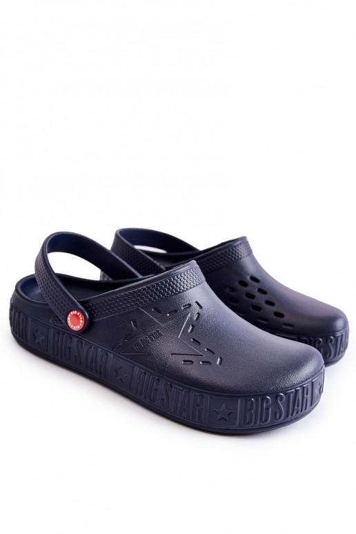 Lengvos šlepetės Big Star II175002 tamsiai mėlynos spalvos