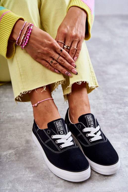 Medžiaginiai sportbačiai i Big Star KK274019 juodos spalvos