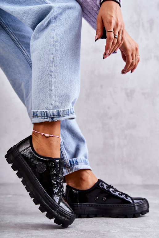 su lako efektu laisvalaikio batai Big Star KK274044 juodos spalvos