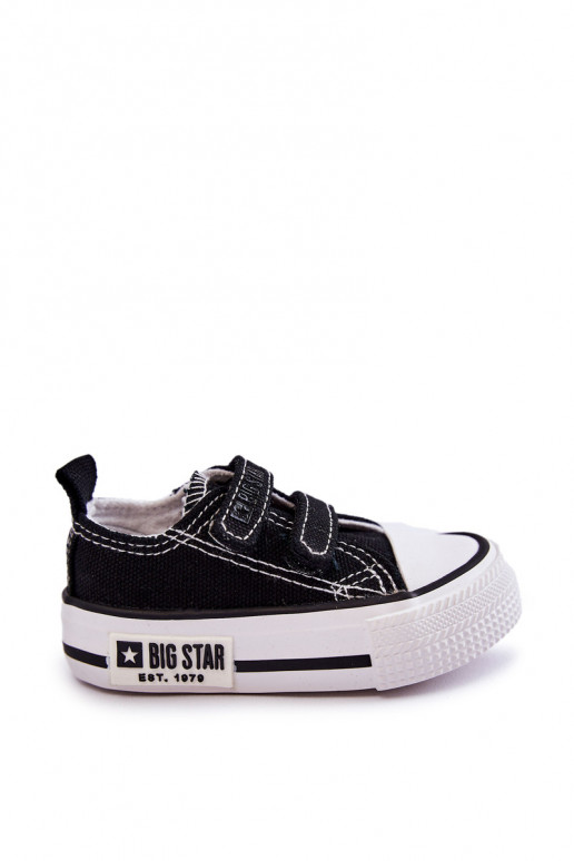 Vaikiški laisvalaikio batai su lipniais užsegimais BIG STAR KK374074 Juodos ir-baltos spalvos Vaikiški laisvalaikio batai su lipniais užsegimais BIG STAR KK374074 Juodos ir-baltos spalvos