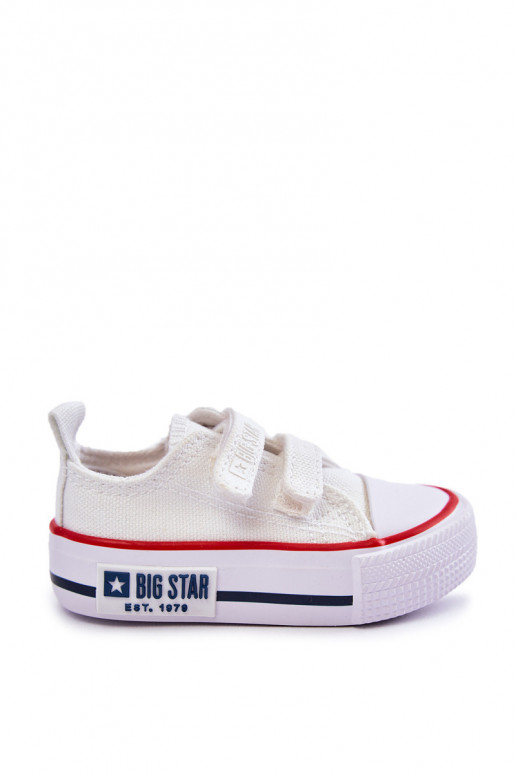 Vaikiški laisvalaikio batai su lipniais užsegimais BIG STAR KK374079 baltos spalvos Vaikiški laisvalaikio batai su lipniais užsegimais BIG STAR KK374079 baltos spalvos