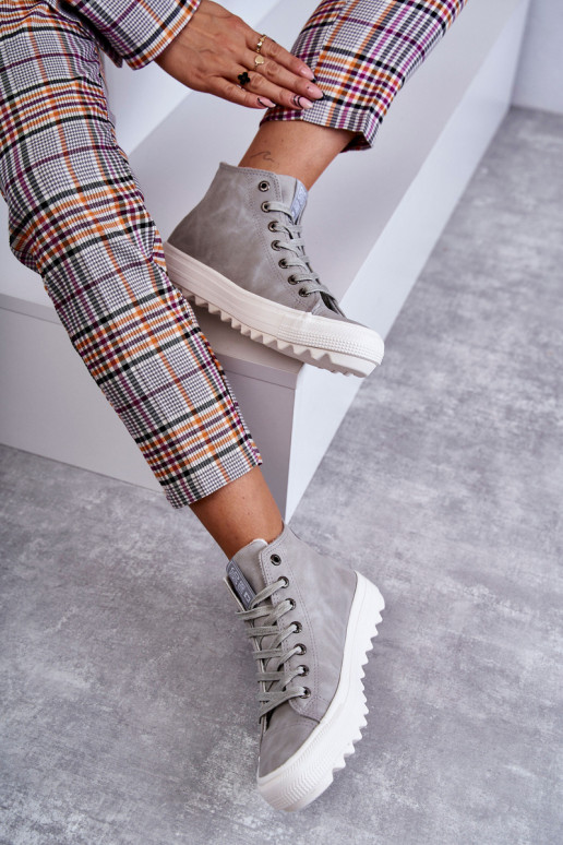 Laisvalaikio bateliai Big Star pašiltinti pilkos spalvos EE274114