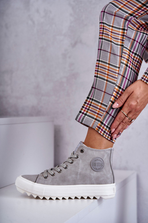 Laisvalaikio bateliai Big Star pašiltinti pilkos spalvos EE274114