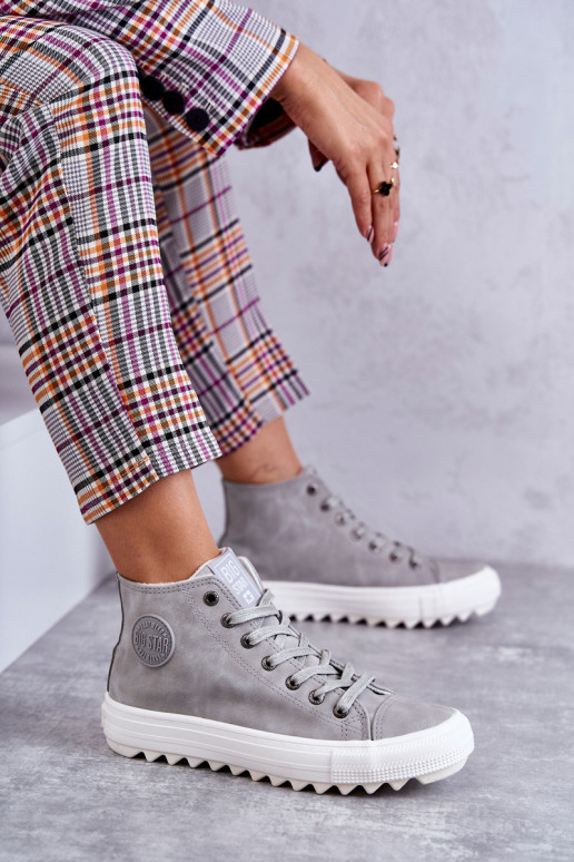 Laisvalaikio bateliai Big Star pašiltinti pilkos spalvos EE274114