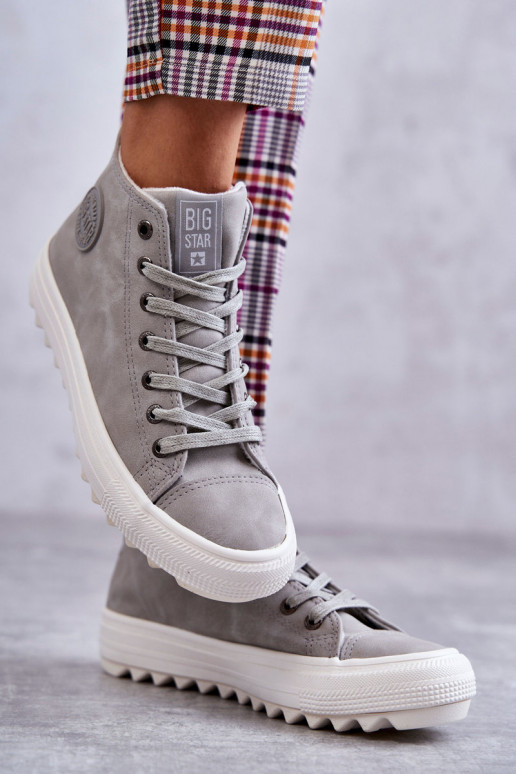 Laisvalaikio bateliai Big Star pašiltinti pilkos spalvos EE274114
