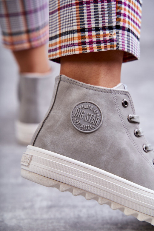 Laisvalaikio bateliai Big Star pašiltinti pilkos spalvos EE274114