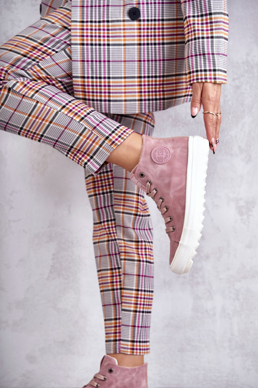 Laisvalaikio bateliai Big Star pašiltinti rožinės spalvos EE274113