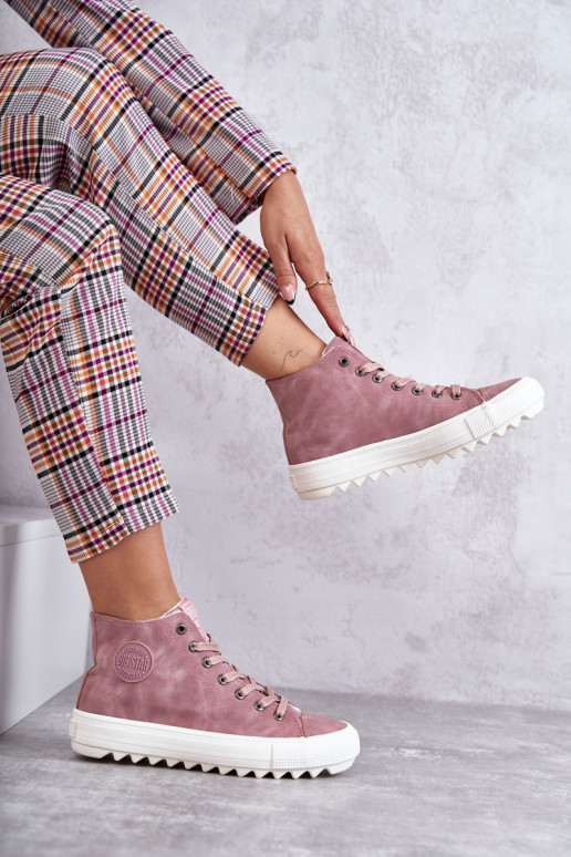 Laisvalaikio bateliai Big Star pašiltinti rožinės spalvos EE274113