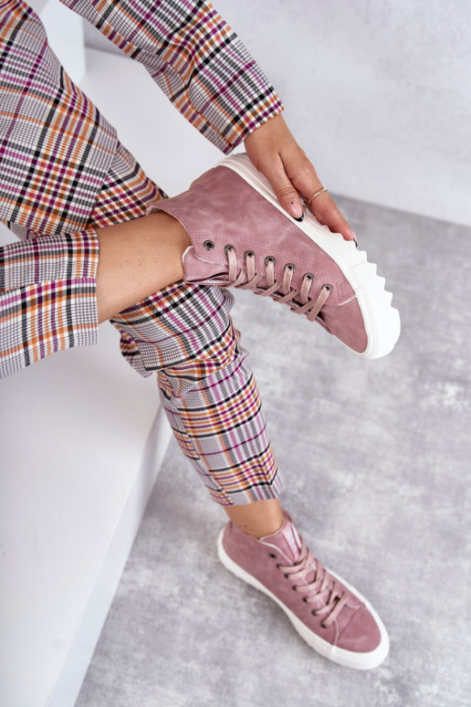 Laisvalaikio bateliai Big Star pašiltinti rožinės spalvos EE274113