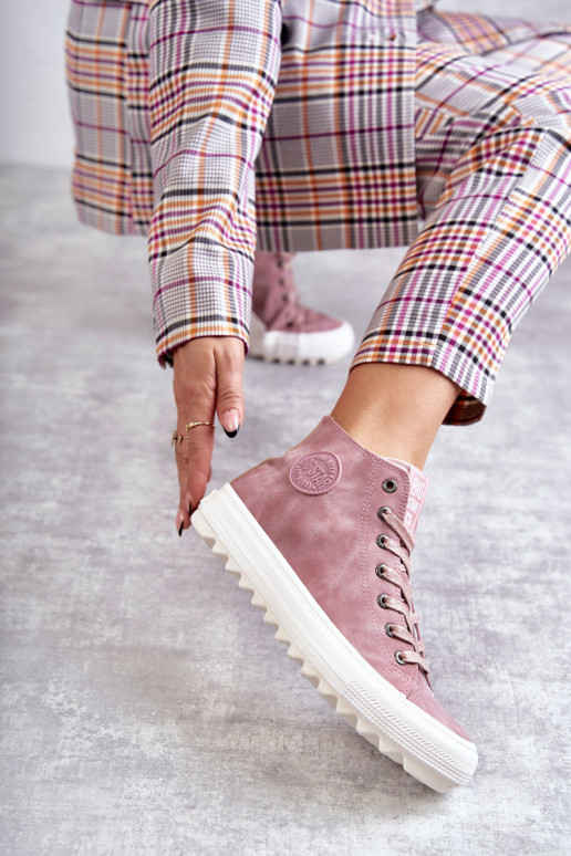 Laisvalaikio bateliai Big Star pašiltinti rožinės spalvos EE274113