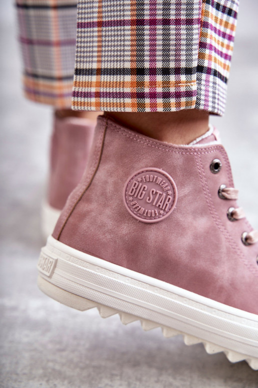 Laisvalaikio bateliai Big Star pašiltinti rožinės spalvos EE274113