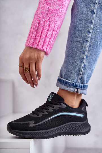 Madingi sportiniai bateliai Sneakers modelio batai juodos spalvos Ida 2