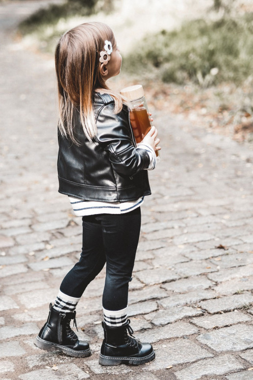 Vaikiški aulinukai su užtrauktukais juodos spalvos Omua