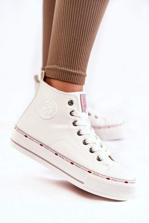 laisvalaikio batai su auliuku Cross Jeans KK2R4044C baltos spalvos