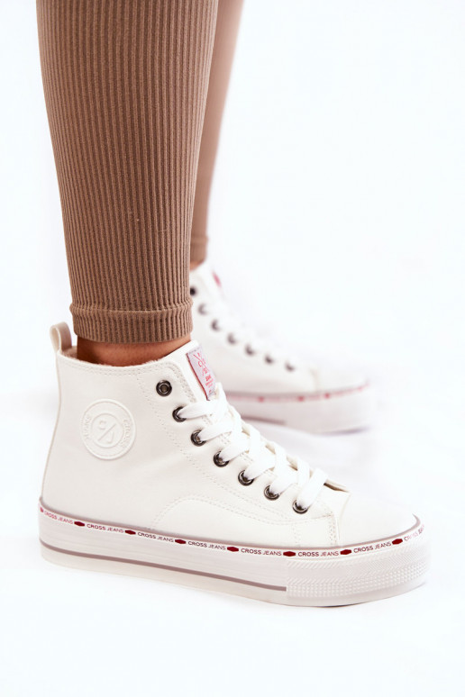 laisvalaikio batai su auliuku Cross Jeans KK2R4044C baltos spalvos