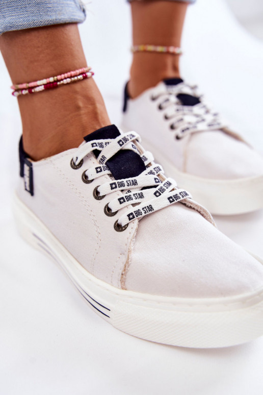 Moteriški batai Memory Foam System Big Star KK276002 baltos spalvos