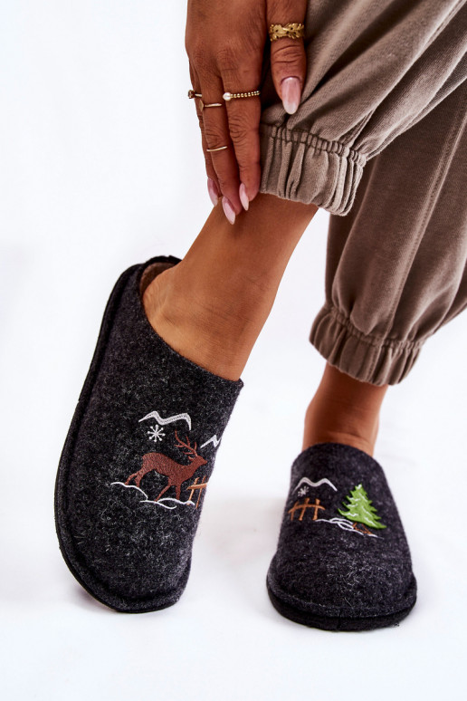 naminės šlepetės Big Star KK276018 Juodos ir-smėlio spalvos