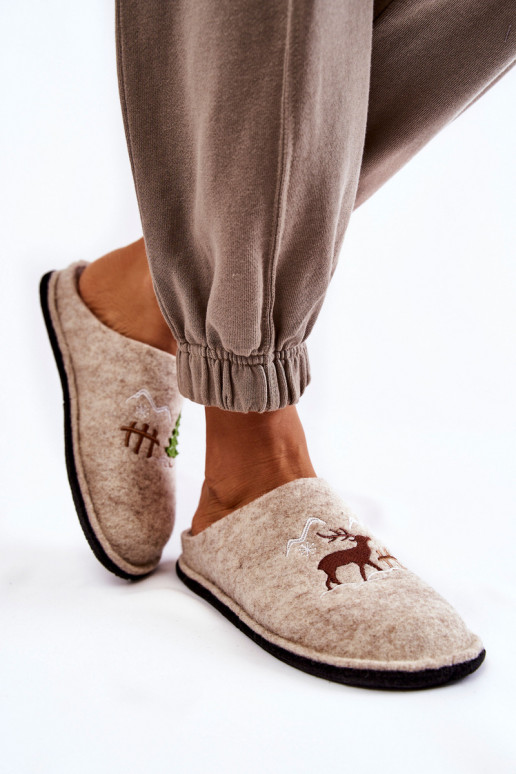 naminės šlepetės Big Star KK276016 smėlio spalvos