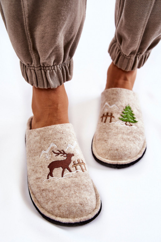 naminės šlepetės Big Star KK276016 smėlio spalvos