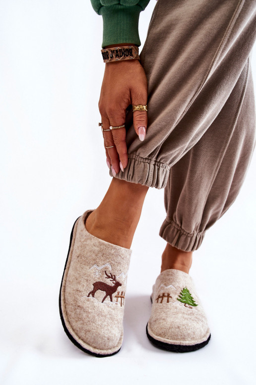 naminės šlepetės Big Star KK276016 smėlio spalvos