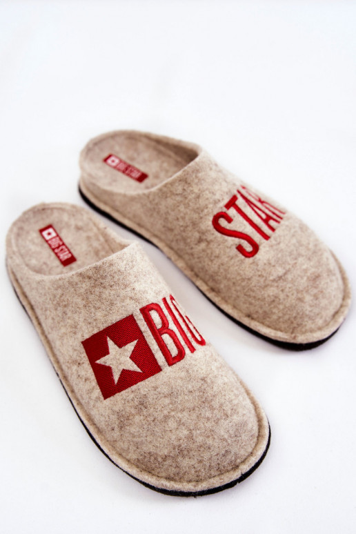 naminės šlepetės Big Star KK276021 smėlio spalvos naminės šlepetės Big Star KK276021 smėlio spalvos