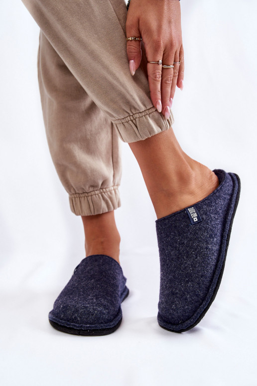 Klasikinio modelio Šlepetės Big Star KK276013 tamsiai mėlynos spalvos