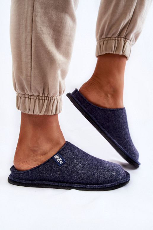 Klasikinio modelio Šlepetės Big Star KK276013 tamsiai mėlynos spalvos