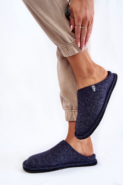 Klasikinio modelio Šlepetės Big Star KK276013 tamsiai mėlynos spalvos