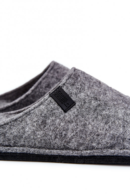 Klasikinės vyriškos šlepetės Big Star KK176001 pilkos spalvos