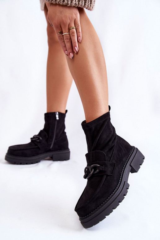 Zomšiniai batai La.Fi 250042B-SU juodos spalvos