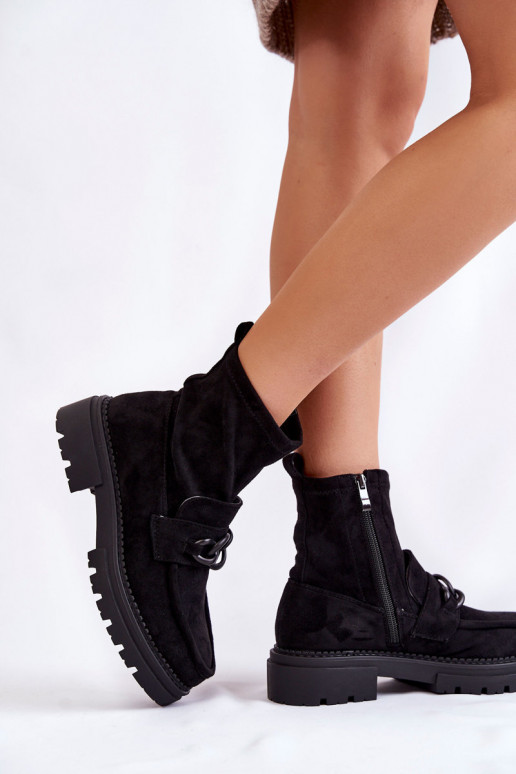 Zomšiniai batai La.Fi 250042B-SU juodos spalvos